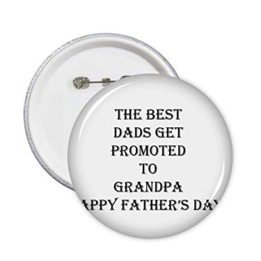 Imagem de Broche de emblema de botão para decoração do festival dos pais Dad Promoted to Grandpa, 5 peças