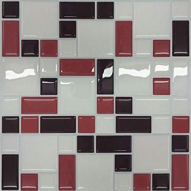 Imagem de Pastilha Resinada Marrom Terra Branca Kit 4 Placas 3 M