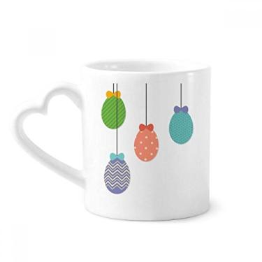 Imagem de Caneca de ovo colorida para pendurar no Festival da Religião da Páscoa Caneca de café de cerâmica copo de coração de vidro
