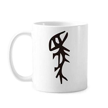 Imagem de Bone Inscription Chinese Sobrenome Personagem Ma Caneca Cerâmica Café Porcelana Copo Mesa