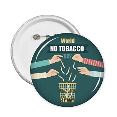 Imagem de Logotipo Throw Away The Cigarro Broches Emblema Acessório Decoração 5 peças