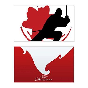 Imagem de Japan Asia Samurai Katana Sakura Action Holiday Holiday Merry Christmas Cartões de parabéns Mensagem de Natal