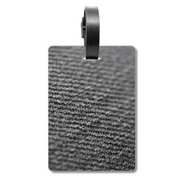 Imagem de Tecido linho, cinza, abstrato, bolsa, etiqueta cartão de bagagem, etiqueta para pendurar