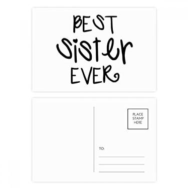 Imagem de Family Love Bless Best Sister Conjunto de cartões postais de aniversário para enviar cartões de agradecimento