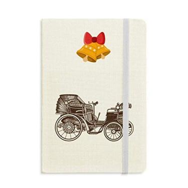 Imagem de Caderno de ilustração com estampa de flores de carros clássicos, diário mas jingling Bell