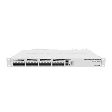 Imagem de MIKROTIK CRS317-1G-16S + RM L6, Switch Gerenciável, Camada 3, 16 Portas SFP+, Metal Branco, Compatível com Servidores e Dispositivos de Armazenamento