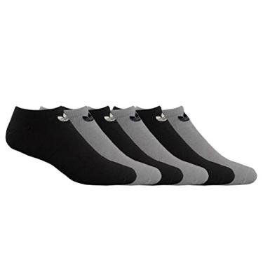 Imagem de Adidas Originals meias femininas invisíveis (pacote com 6) (preto/cinza/5144789A, 5-10)