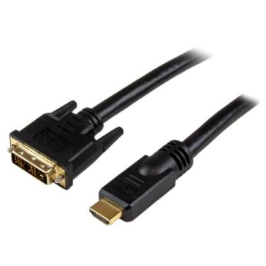 Imagem de StarTech. com Cabo adaptador HDMI para DVI D de 15 m - Cabo HDMI para DVI-D - Conectores de alívio de tensão - bidirecional - Cabo HDMI para DVI (HDMIDVIMM50)