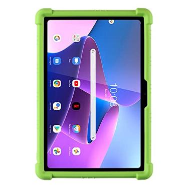 Imagem de QYiiD Capa para tablet Lenovo 10e Chromebook, capa protetora de silicone leve à prova de choque macia à prova de choque para Lenovo 10e Chromebook 10,1 polegadas, verde