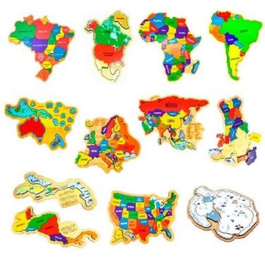 Imagem de Kit Quebra-cabeça Mapas - Drackma