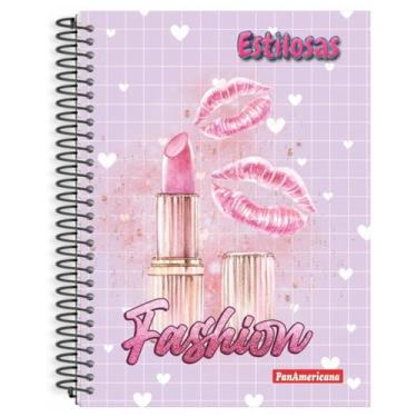 Imagem de Caderno universitario capa dura estilosa 20 materias 320 folhas - PanA