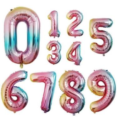Imagem de Balão Numeral Degrade - plas