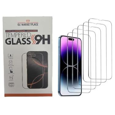 Imagem de OZ MARKETPLACE Película protetora de tela de vidro temperado Alu-Sil 9H transparente HD [pacote com 5] para Oppo K10 5G - [3 pacotes + 2 bônus] Película de silicone de alta qualidade militar de