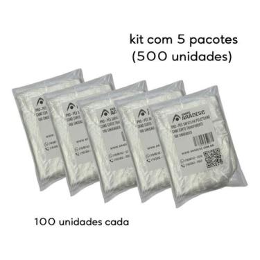 Imagem de 500 Botinha Plástica Protetor Pés Propé Luxo Transparente  - Aradesc, 