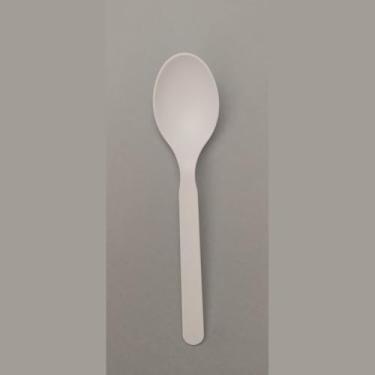 Imagem de eeCoo- Kit Com 100 Colheres Descartáveis Para Sobremesa – CPLA, Atóxica e Compostável - 14,5 cm