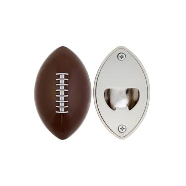 Imagem de Coldcracker Abridor de garrafas lembrancinhas de festa de futebol americano – 7 cm x 4,6 cm Abridor de garrafa de cerveja de aço para festas, presente de futebol americano – Design divertido e prático