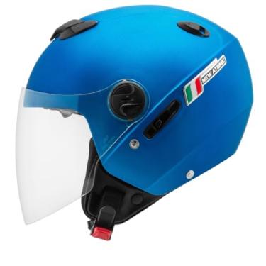 Imagem de Capacete Moto Aberto New Atomic Elite Masculino Feminino Pro Tork Com Viseira Interna(58,AZUL CELESTE)