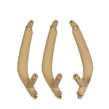 Imagem de Compatível com BMW X5 X6 F15 F16 2014 2015 2016 2017 2018 Esquerda Direita 3 unidades/conjunto Maçaneta interna das portas do carro Puxar guarnição da tampa Preto(Beige-RHD)