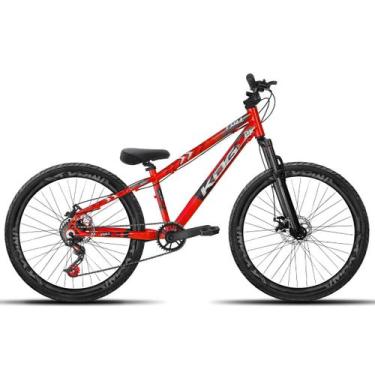 Imagem de Bicicleta aro 26 KOG Freeride Kit Single Pneus Flame, Vermelho 5