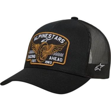 Imagem de Bone Alpinestars Heritage Patch Trucker Preto, Tamanho Único