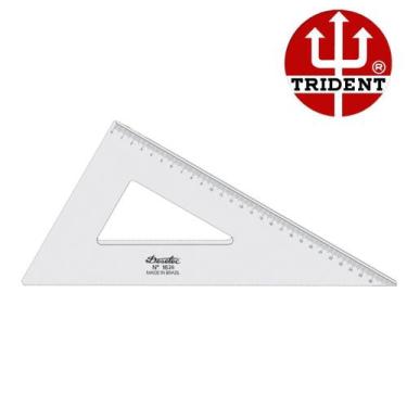 Imagem de Esquadro de Acrílico Trident 26cm - com Escala - Ref.1626