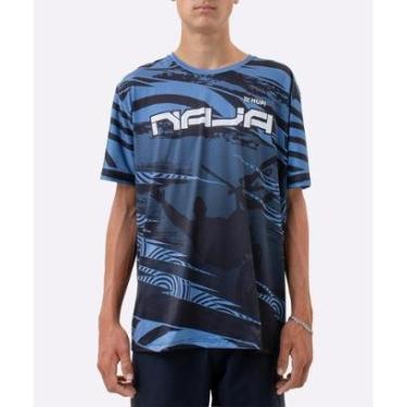 Imagem de Camiseta Masculina HUPI Bike Naja V10 Azul e Preto-Masculino