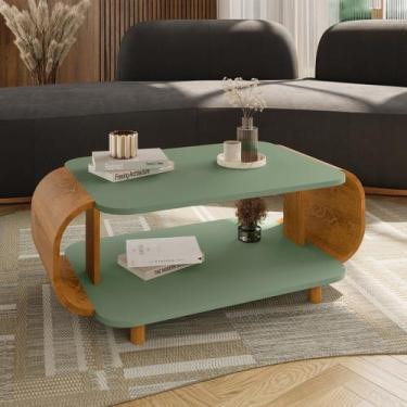 Imagem de Mesa de Centro Floripa 35cm x 92cm Verde - Móveis Bechara