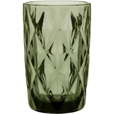 Imagem de Copo Home&Co 13x8x8cm Vidro Verde 370ml 6pçs para Água Suco Drinks e B