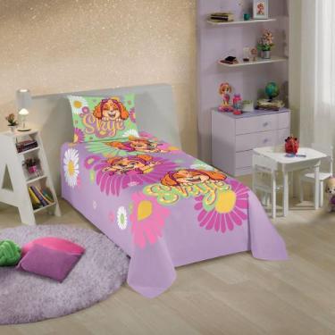 Jogo De Cama Solteiro Infantil Menina Friends Rosa Santista em Promoção é  no Buscapé