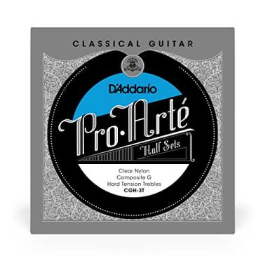 Imagem de D'Addario Cordas de guitarra - Cordas de guitarra Pro-Arte Nylon - CGH-3T - Cordas de guitarra clássica - Meio conjunto, tensão rígida, nylon transparente com composto G
