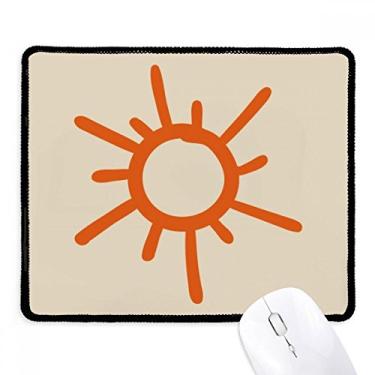 Imagem de Mousepad pintado à mão Orange Sun Sunshine Tapete de borracha para jogos