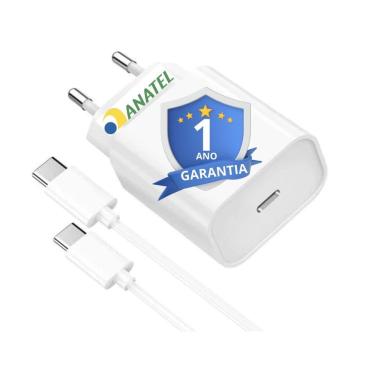 Imagem de Carregador Parede Turbo Tipo C 20W - Compatível - 1m Cabo