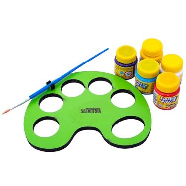 Imagem de Tinta Tempera Guache Acrilex com Paleta de Pintura 5 Cores Pintura Artistica Infantil Tinta Guache
