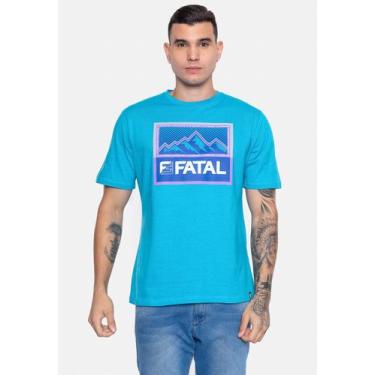Imagem de Camiseta Fatal Estampada Alpine Azul Turquesa