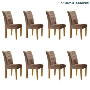Imagem de Conjunto 8 Cadeiras Para Sala De Jantar Laguna Ypê - Cel Móveis