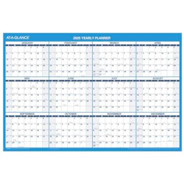 Imagem de AT-A-GLANCE Calendário apagável 2025, planejador de parede apagável a seco, 91 cm x 63 cm, grande, horizontal, reversível (PM2002825)