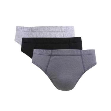 Imagem de Kit Cueca Selene Slip 3 Peças 11910 Preto/Chumbo/Cinza, EG, Preto, Chu