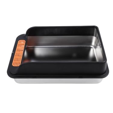 Imagem de Caixa de Areia de Gato Fechada Em Aço Inoxidável Com Pedal de Filtro de Areia para Solução Higiênica (L)