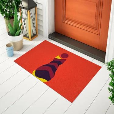 Imagem de Tapete De Porta Capacho Divertido Gato Por do Sol