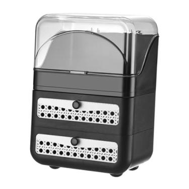 Imagem de MotiveTech Organizador de maquiagem, caixa organizadora de cosméticos, presentes, grande capacidade, tampa transparente, acessórios de armazenamento para, Camada Preta 3