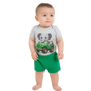Imagem de Conjunto Bebê Menino Body e Shorts Com Aplicação Kyly-Masculino