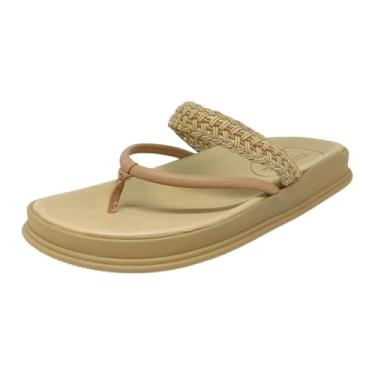 Imagem de Chinelo Feminino Flatform Conforto Brilho Estilo Moleca