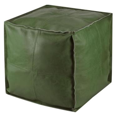 Imagem de Capa para pufe, capa para pufe sem enchimento, couro sintético sintético marroquino, cadeiras pufe para adultos, descanso para os pés para sala de estar, capa impermeável para apoio para os pés com