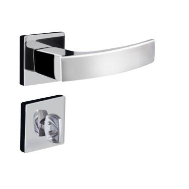 Imagem de Fechadura Banheiro Roseta S4cm Cromado Quadratta Curva Aliança