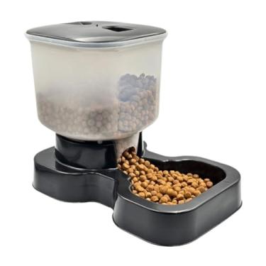 Imagem de Comedouro e Bebedouro Automático para Cães e Gatos | Kit Grande Porte 10L Água e 8L Ração(PRETO - COMEDOURO MENPLAST)