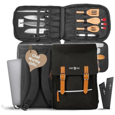 Imagem de Estojo, Bolsa Portátil para Facas com 30 Slots, Facas não Incluídas, CHEF SAC, Preto