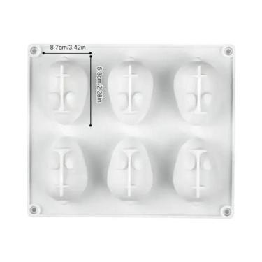 Imagem de Molde De Silicone Com 6 Cavidades De Coelho Para Fondant, Chocolate, B