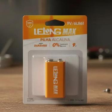 Imagem de Bateria 9V pILHA LELONG 6F22 Alta carga Original