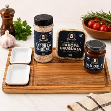 Imagem de Kit para Churrasco Tábua Cortar e Servir - Mod.11 - NetShop
