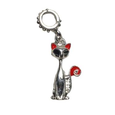 Imagem de Berloque Gato Prata Banhado a Prata 925